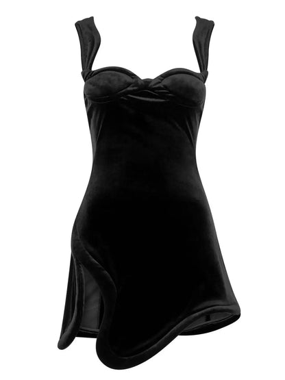 Velvet Mini Dress - Dresses