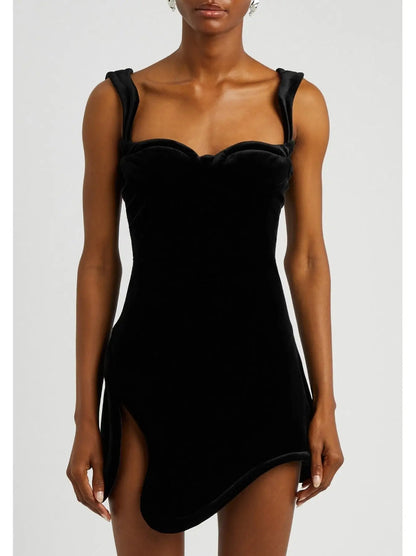 Velvet Mini Dress - Dresses