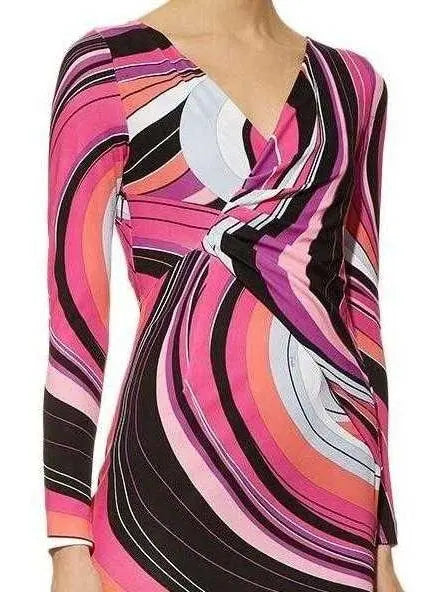 Wave-Print Silk-Blend Dress - Branna Couture