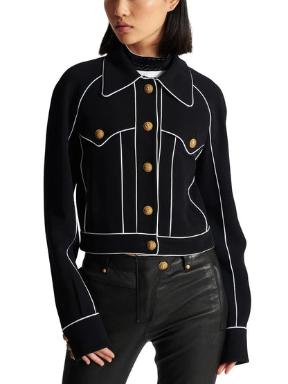 Western Crepe Jacket - Branna Couture