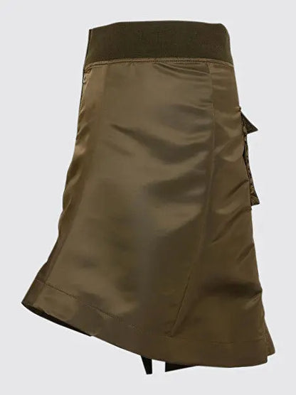 Women's Asymmetrical Cargo-Pocket Nylon Skirt Branna Couture