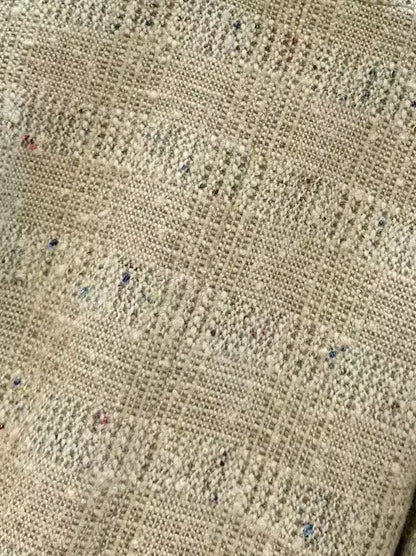 Wool Tweed Jacket with Stand Collar - Jackets