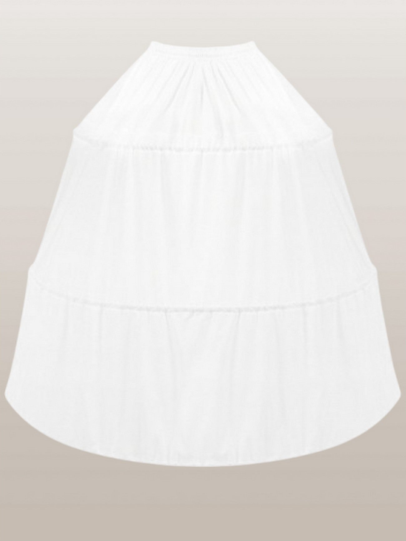 A-line Tweed Fringed Sleeveless Gown with Crinoline - Dresses