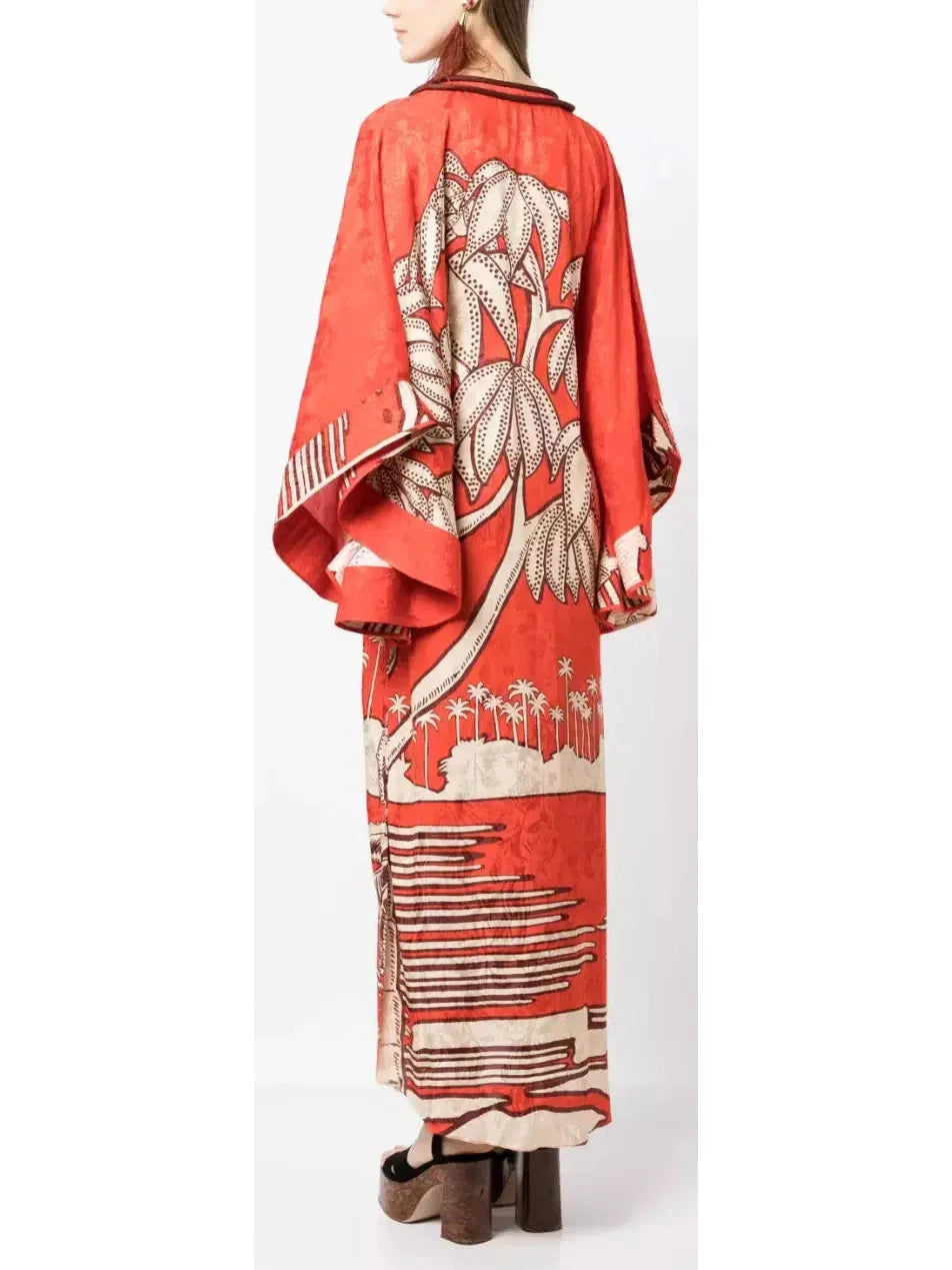 African Oriental Long Tunic Dress - Dresses