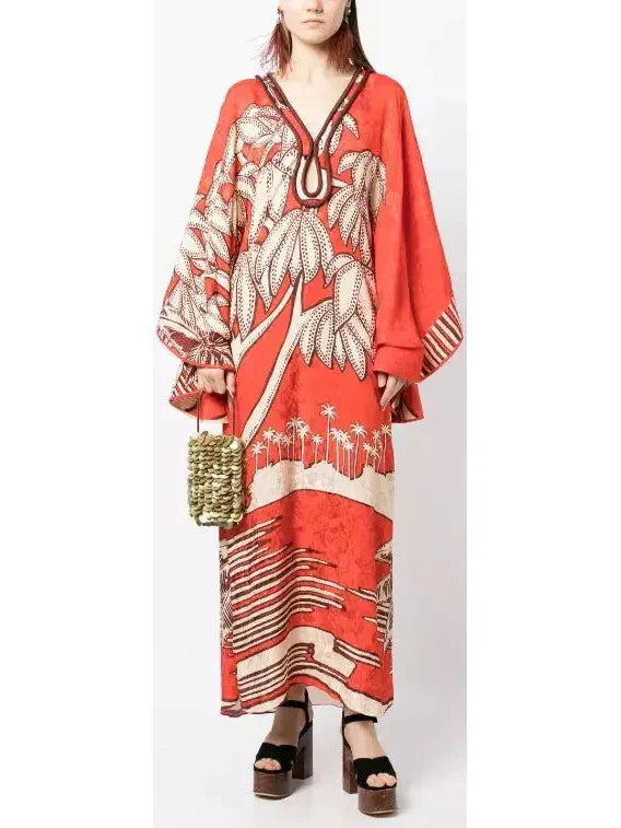 African Oriental Long Tunic Dress - Dresses