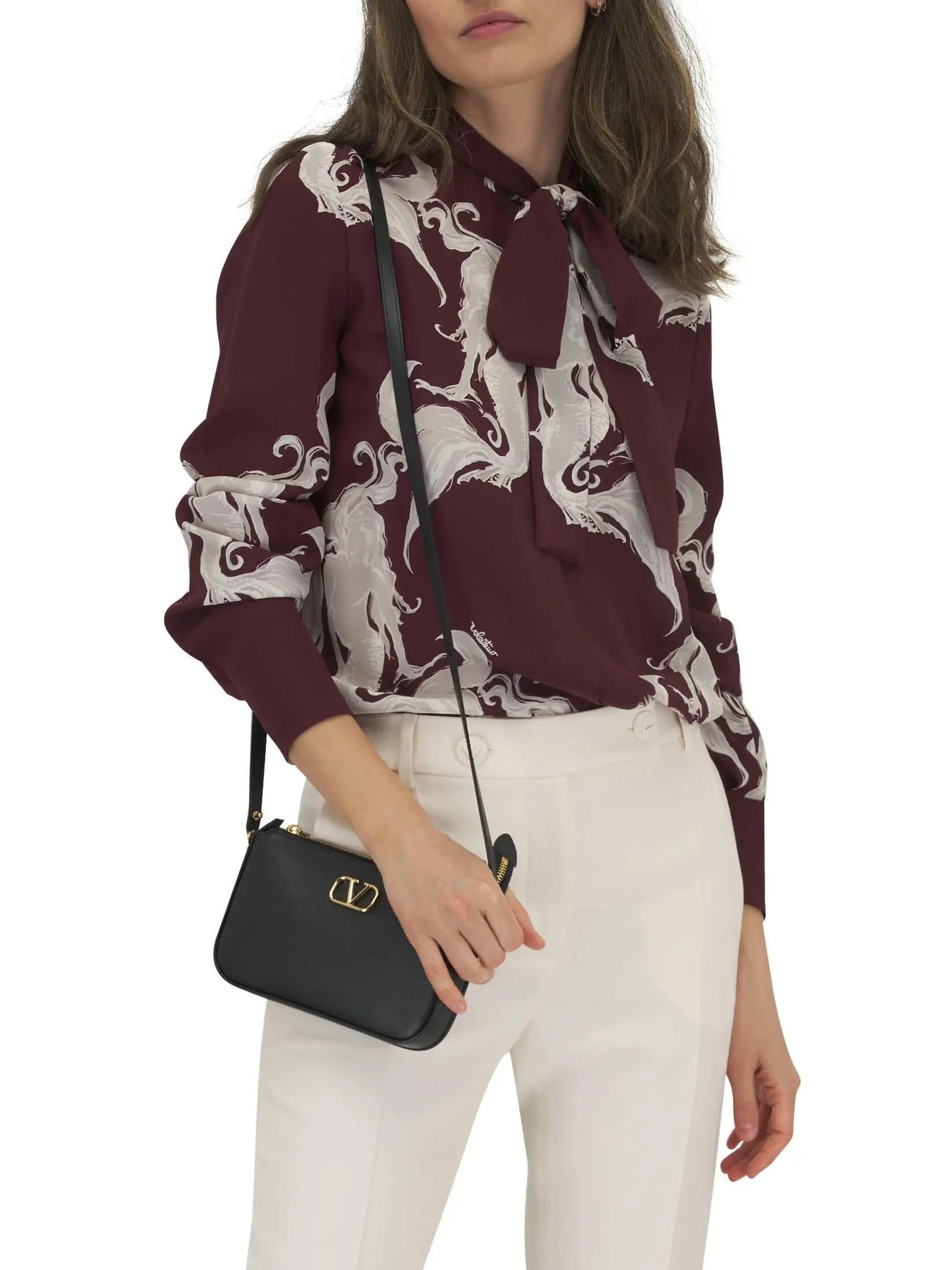 Amarone & Perla Metamorphos Gryphon Silk Blouse - Tops