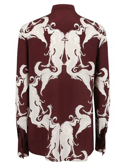 Amarone & Perla Metamorphos Gryphon Silk Blouse - Tops