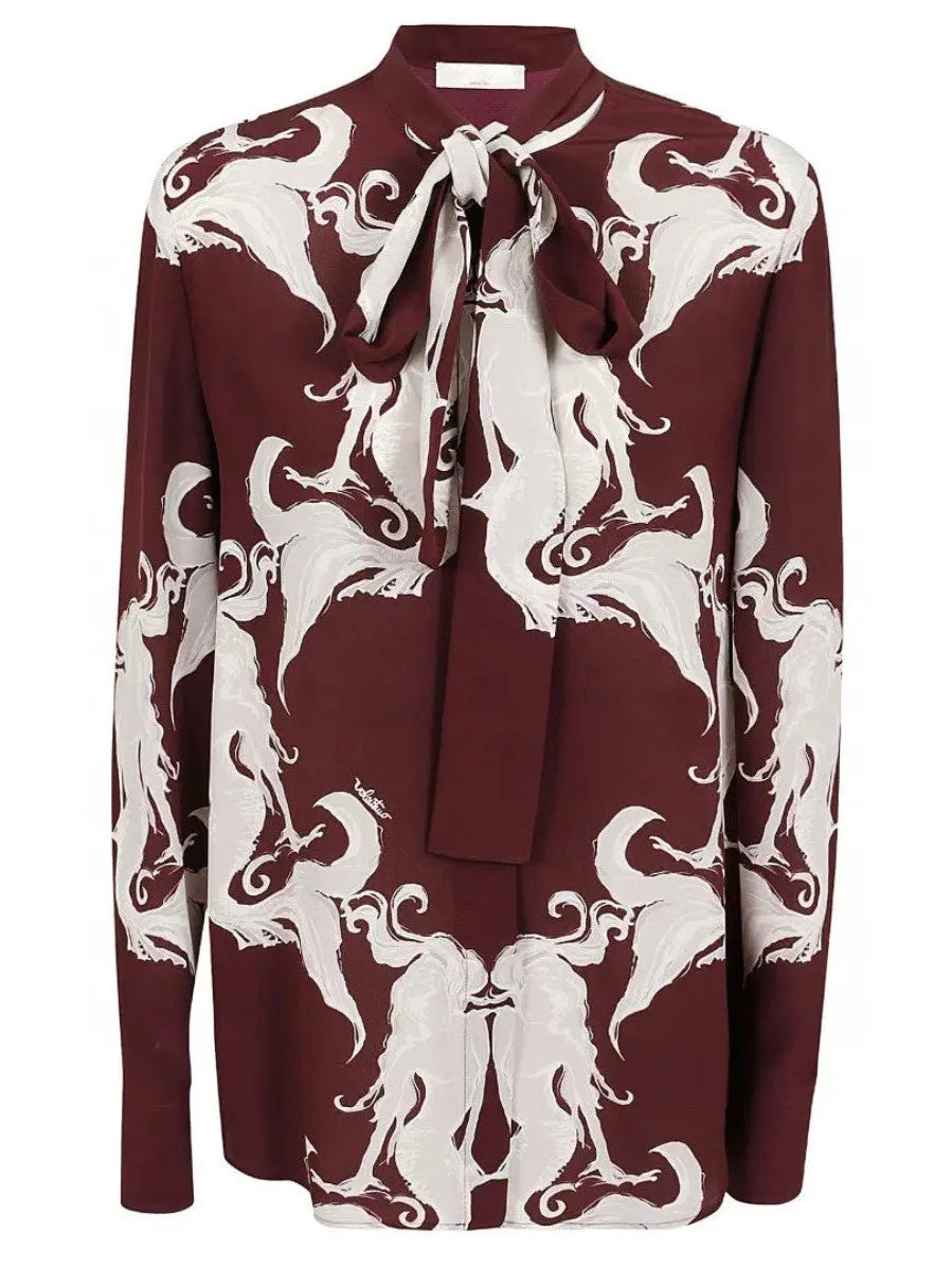 Amarone & Perla Metamorphos Gryphon Silk Blouse - Tops