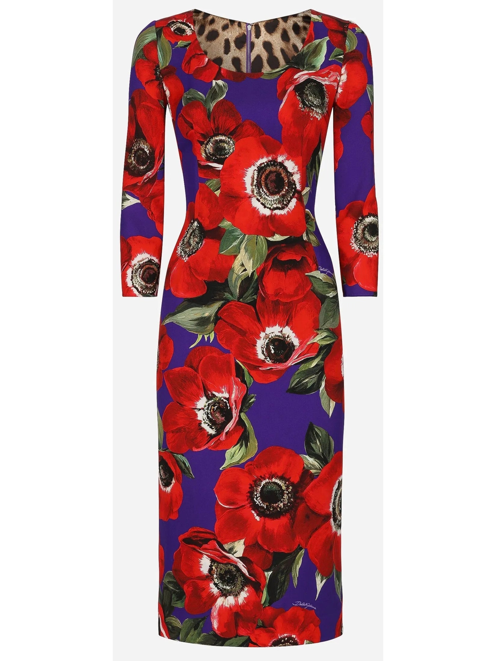 Anemone Print Charmeuse Sheath Dress - Dresses