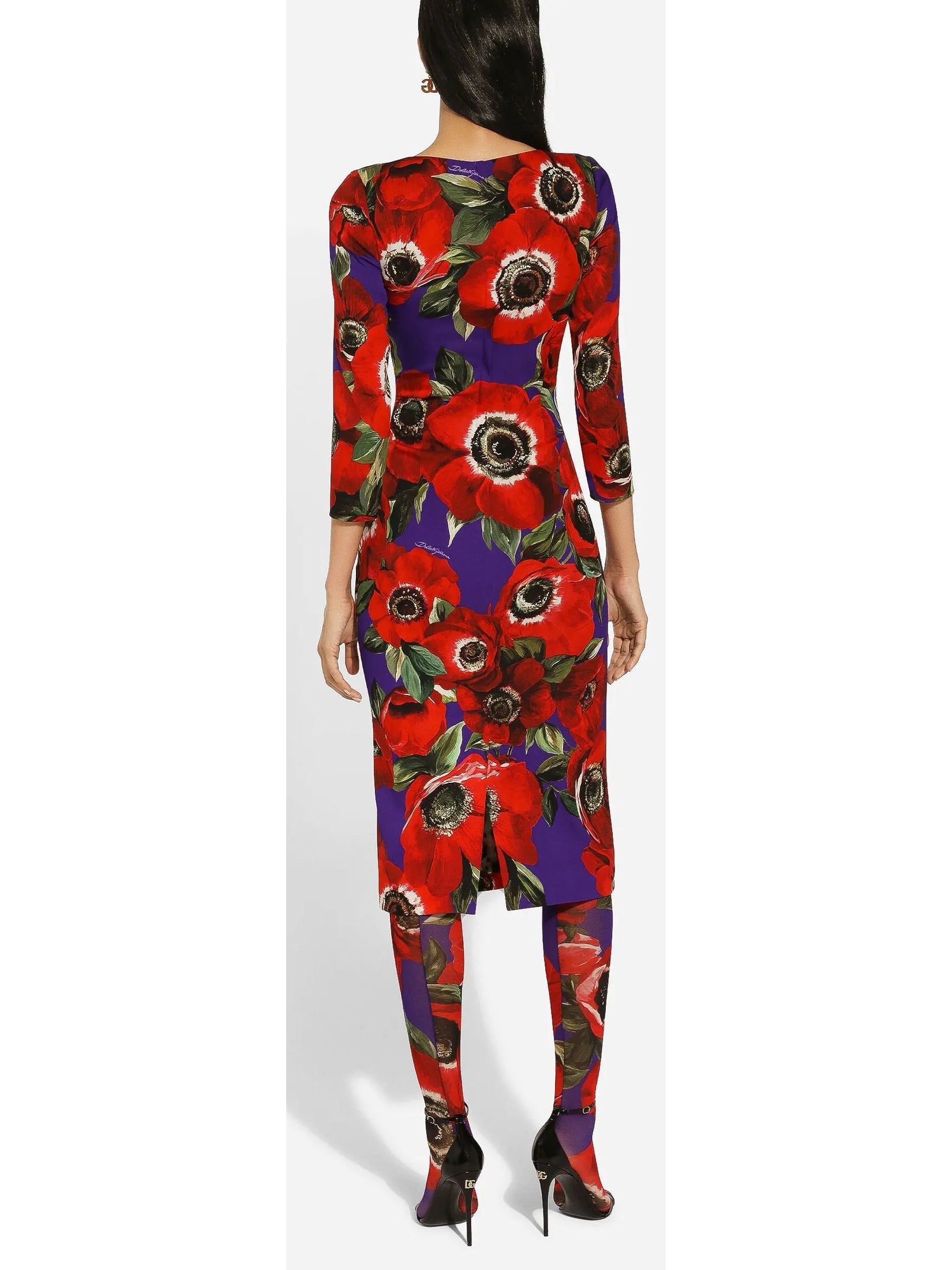 Anemone Print Charmeuse Sheath Dress - Dresses