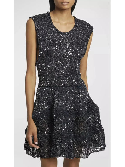 Archetypes Sequined Stretch-knit Crino Mini Dress - Dresses