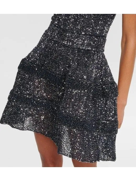 Archetypes Sequined Stretch-knit Crino Mini Dress - Dresses