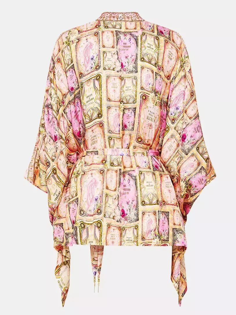 Asymmetrical Printed Silk Blouse and Pant Set - Suits & Sets