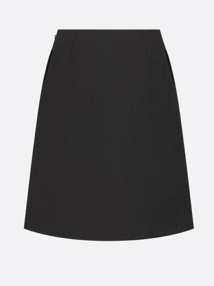 Bead-Embellished Wool and Silk Top and Skirt Set in Black - Suits & Sets