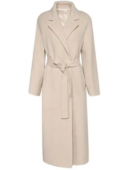 Belted Cashmere Wool Wrap Coat Arcade White - small - Coats