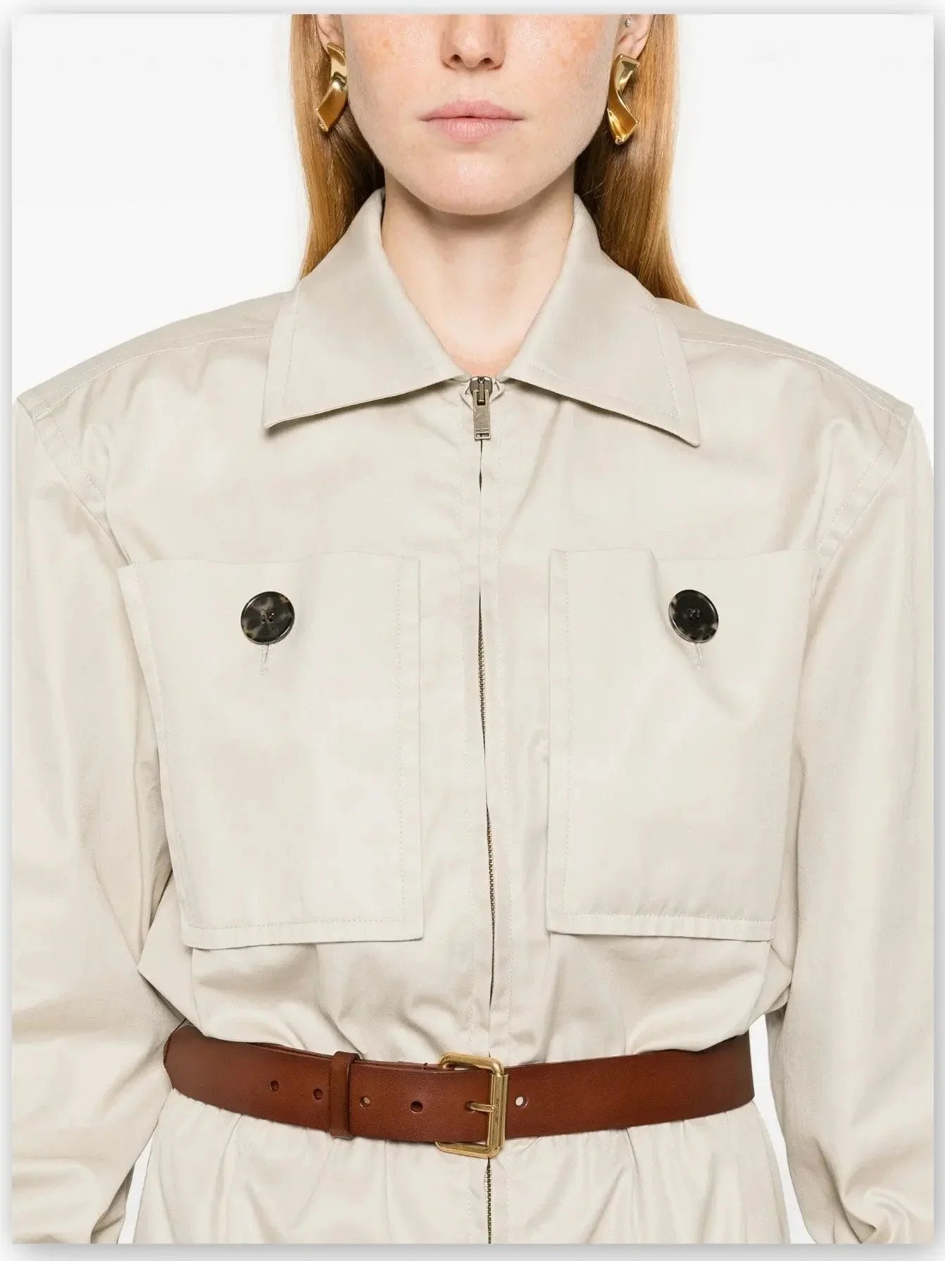 Belted Cotton Safari Dress Beige High End Womens Fashion Belted Cotton Safari Dress Beige High End Womens Fashion