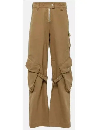 Belted Natural Cotton Cargo Pants - Jeans & Pants