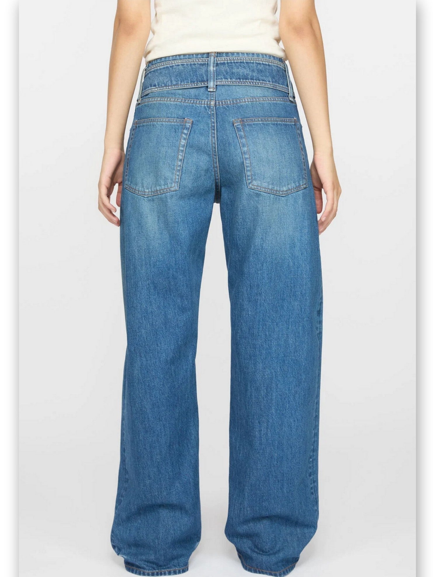 Belted Wide-Leg Jeans - Jeans & Pants