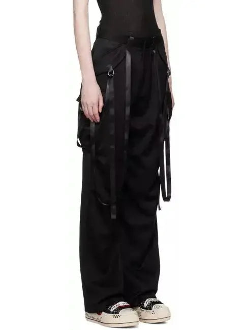 Black Articulated Tuxedo Trousers - Jeans & Pants