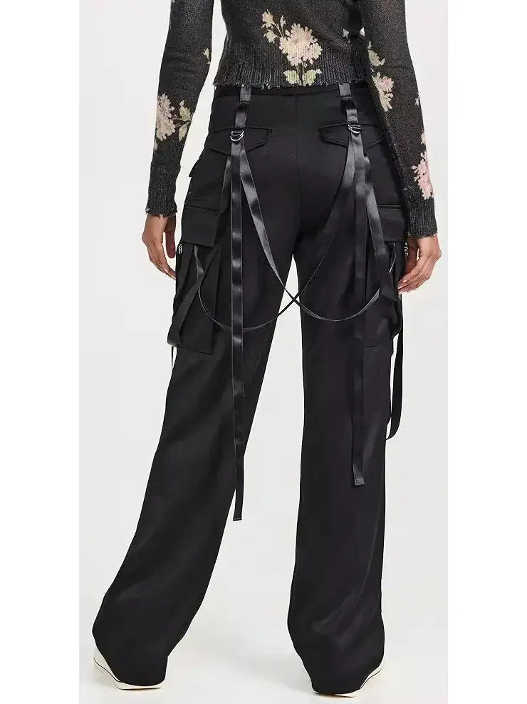 Black Articulated Tuxedo Trousers - Jeans & Pants