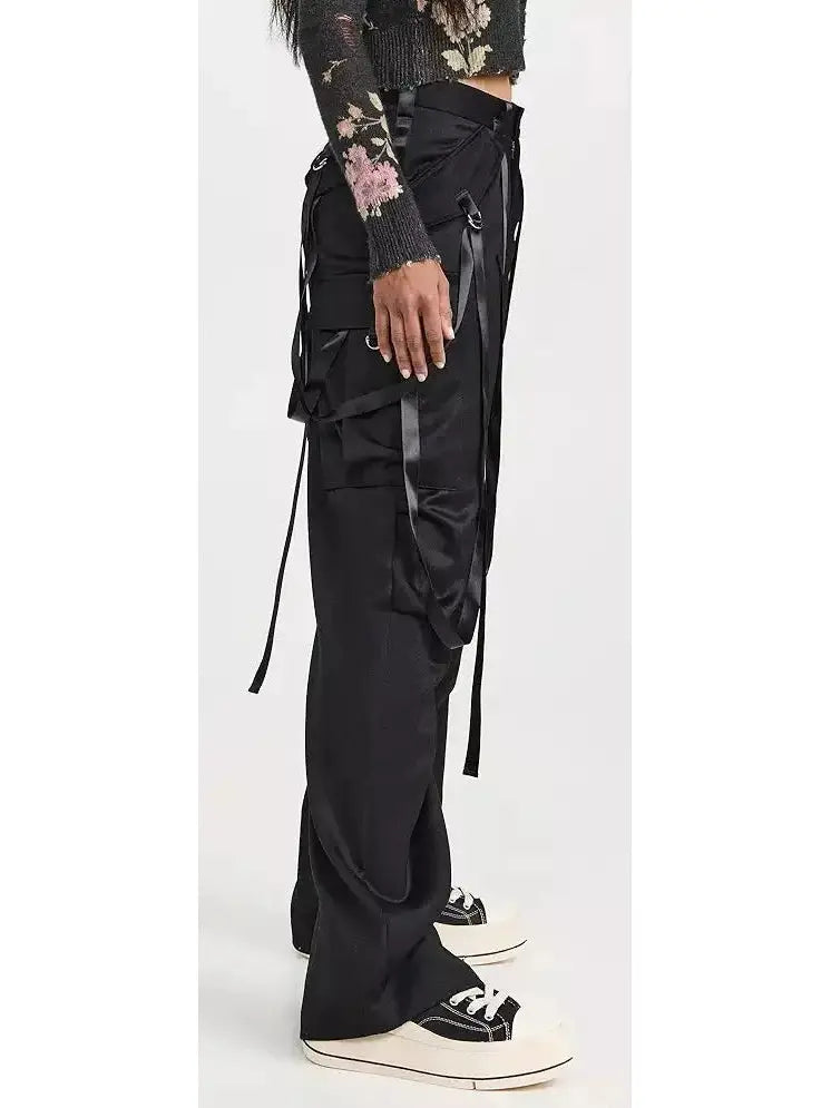 Black Articulated Tuxedo Trousers - Jeans & Pants