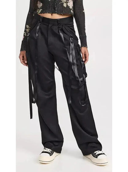 Black Articulated Tuxedo Trousers - Jeans & Pants