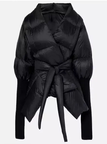 Black Batwing Duvet Down Jacket - Jackets