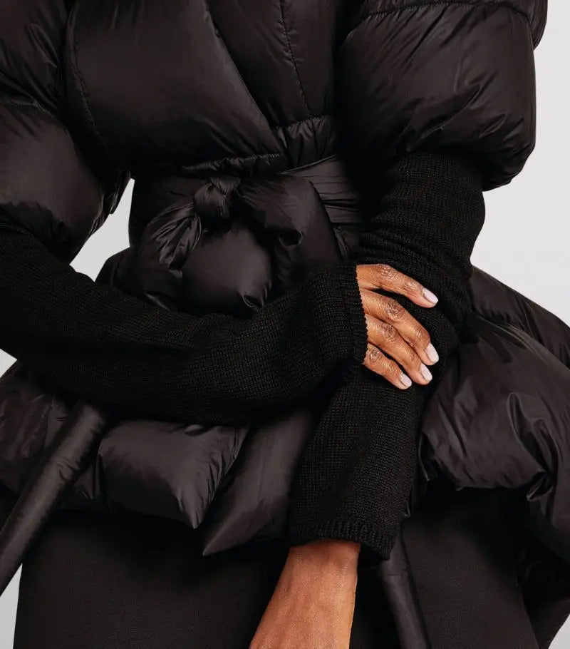 Black Batwing Duvet Down Jacket - Jackets