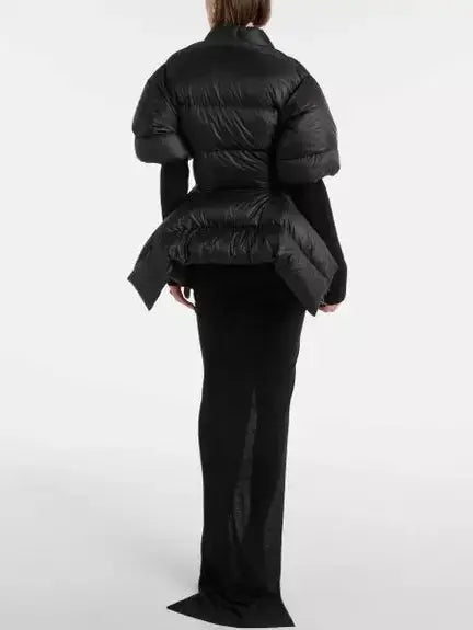 Black Batwing Duvet Down Jacket - Jackets