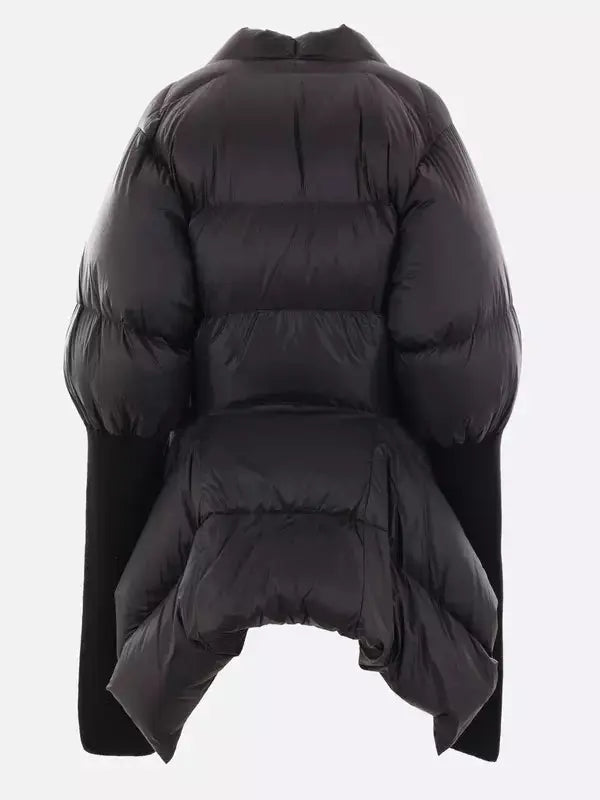 Black Batwing Duvet Down Jacket - Jackets