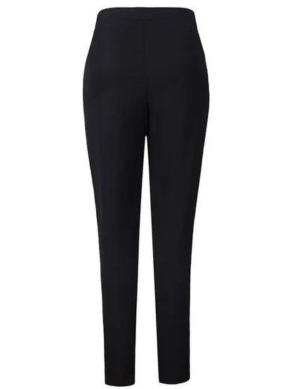 Black Button-Embellished Skinny Pants - Jeans & Pants