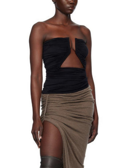 Black Jersey Prong Top - Tops