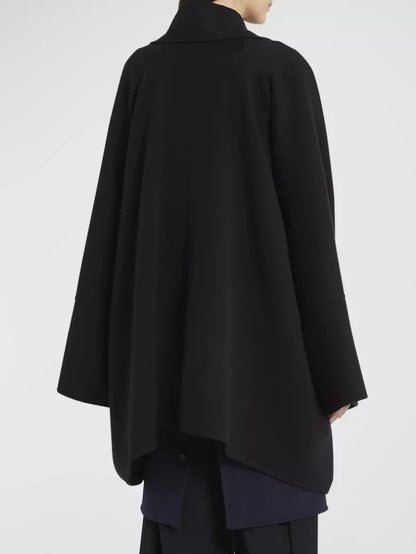 Black Wool Open Shawl Cardigan Jacket - One size - Jackets