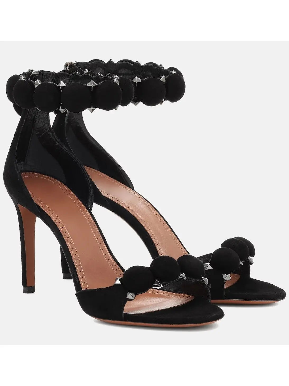 Bobble High-Heel Sandals in Black - Footwear