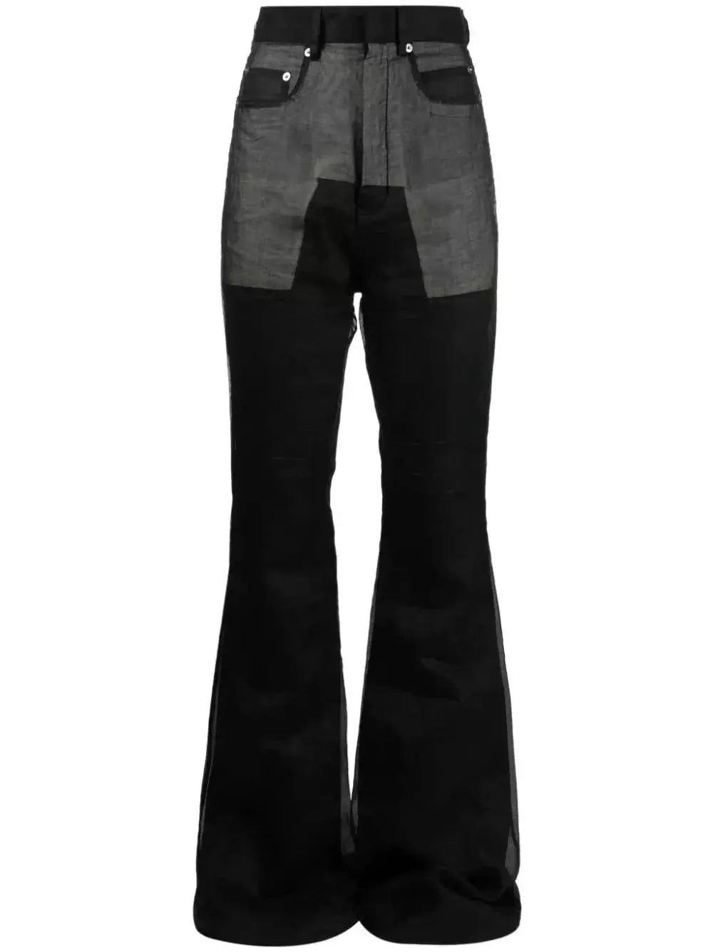 Bootcut High-Waisted Light Weight Bicolor Slim Fit Pants - Jeans & Pants