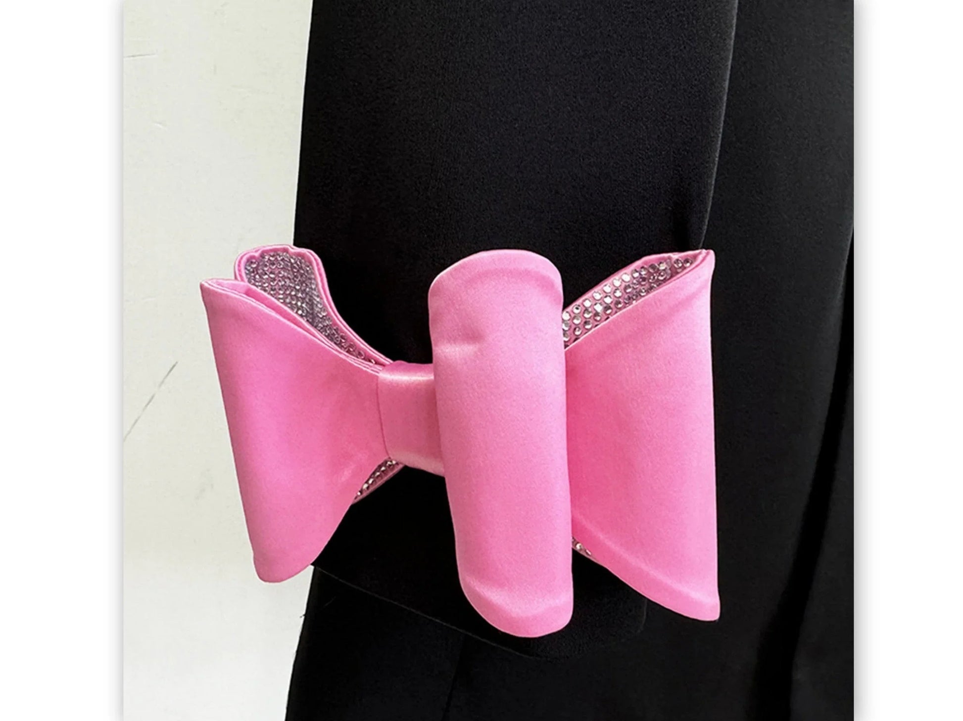 Bow-Cuff Double-Breasted Blazer Dress in Black - Dresses