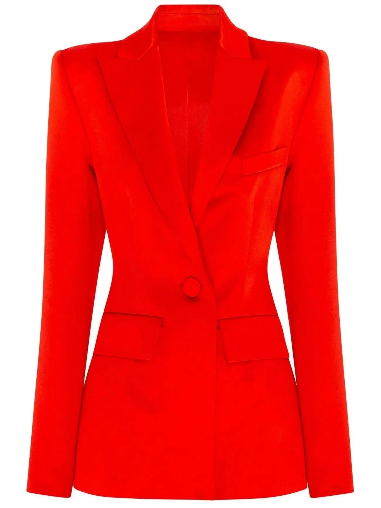 Bright Blazer and Flared Pant Suit in Yellow or Red - Suits & Sets