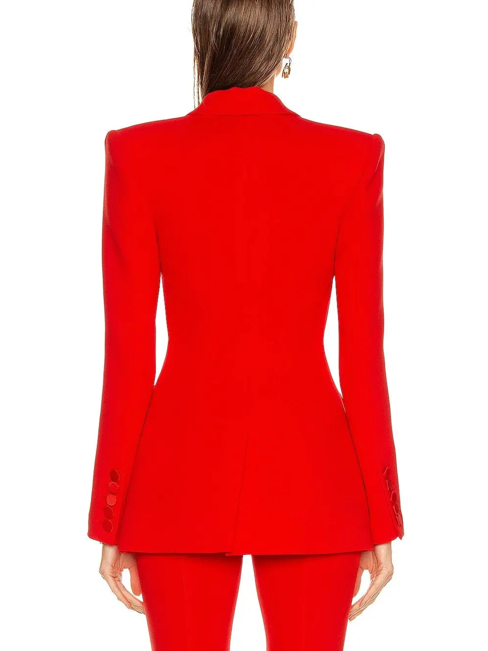 Bright Blazer and Flared Pant Suit in Yellow or Red - Suits & Sets