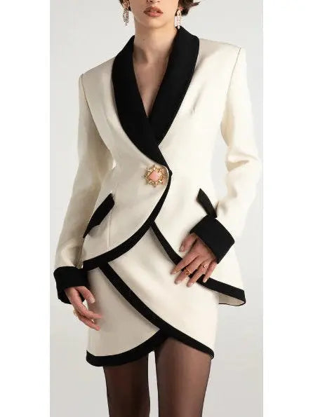 Brooke Suit Jacket and Skirt Set White - small - Suits & Sets