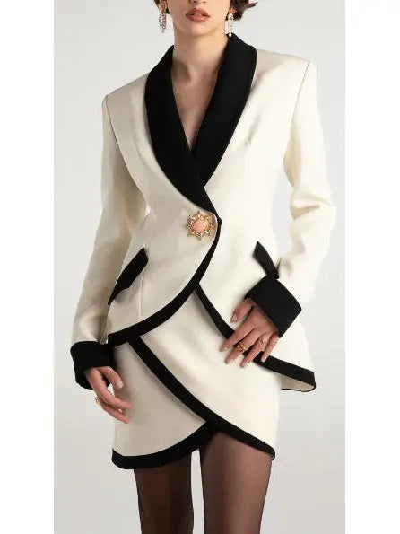 Brooke Suit Jacket and Skirt Set White - Suits & Sets