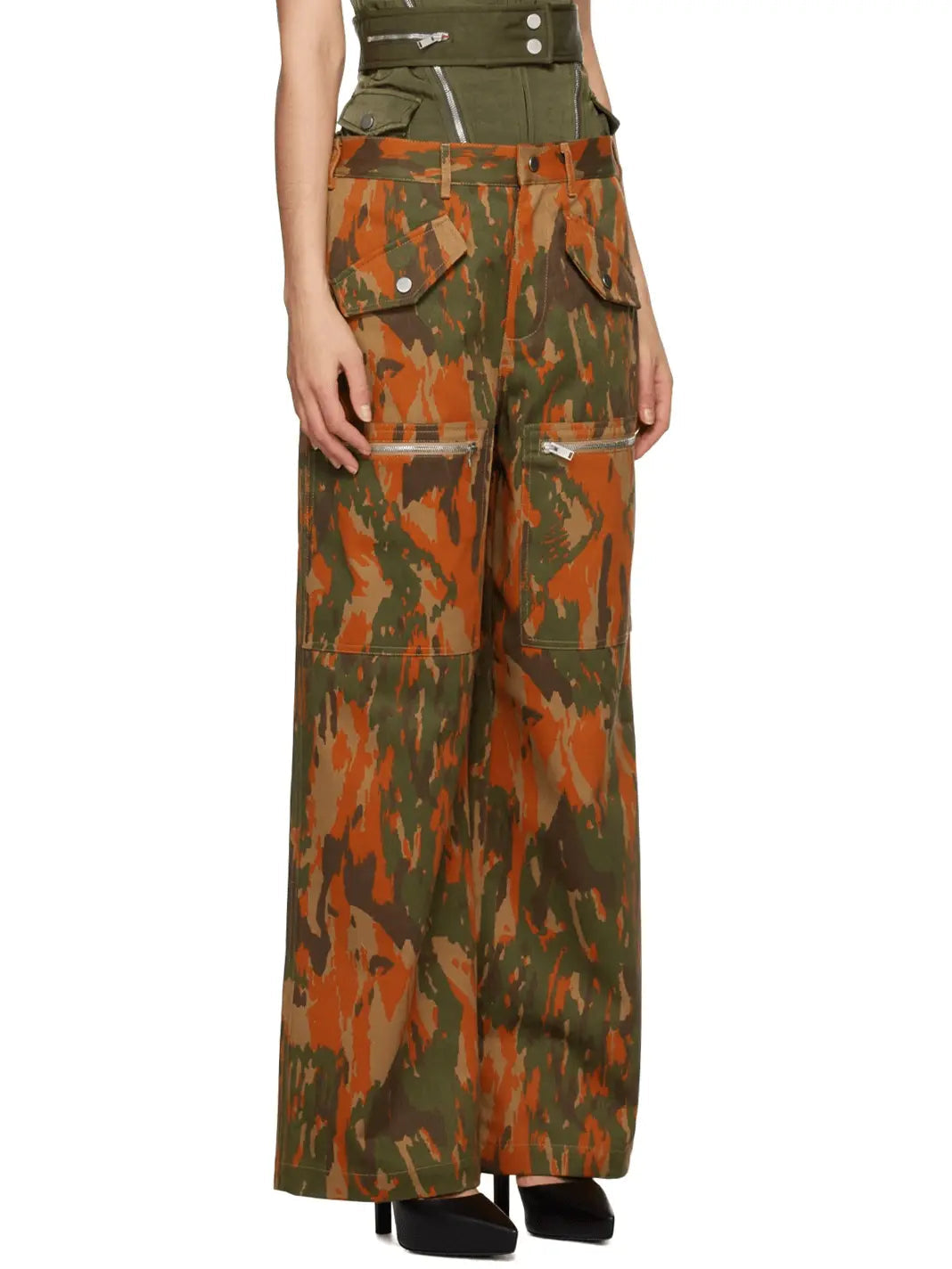 Camouflage Slouchy Pocket Trousers - Jeans & Pants