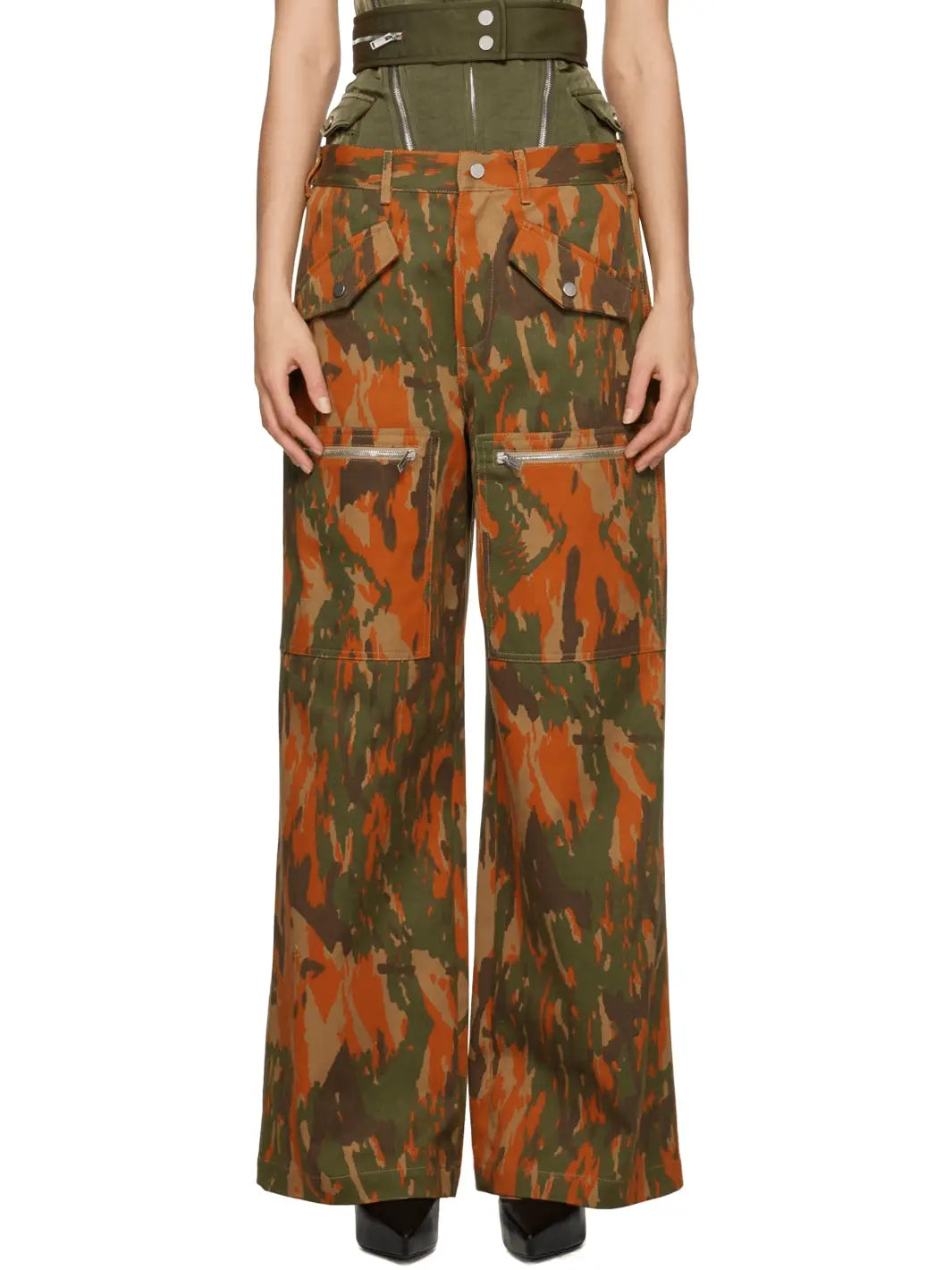 Camouflage Slouchy Pocket Trousers - Jeans & Pants