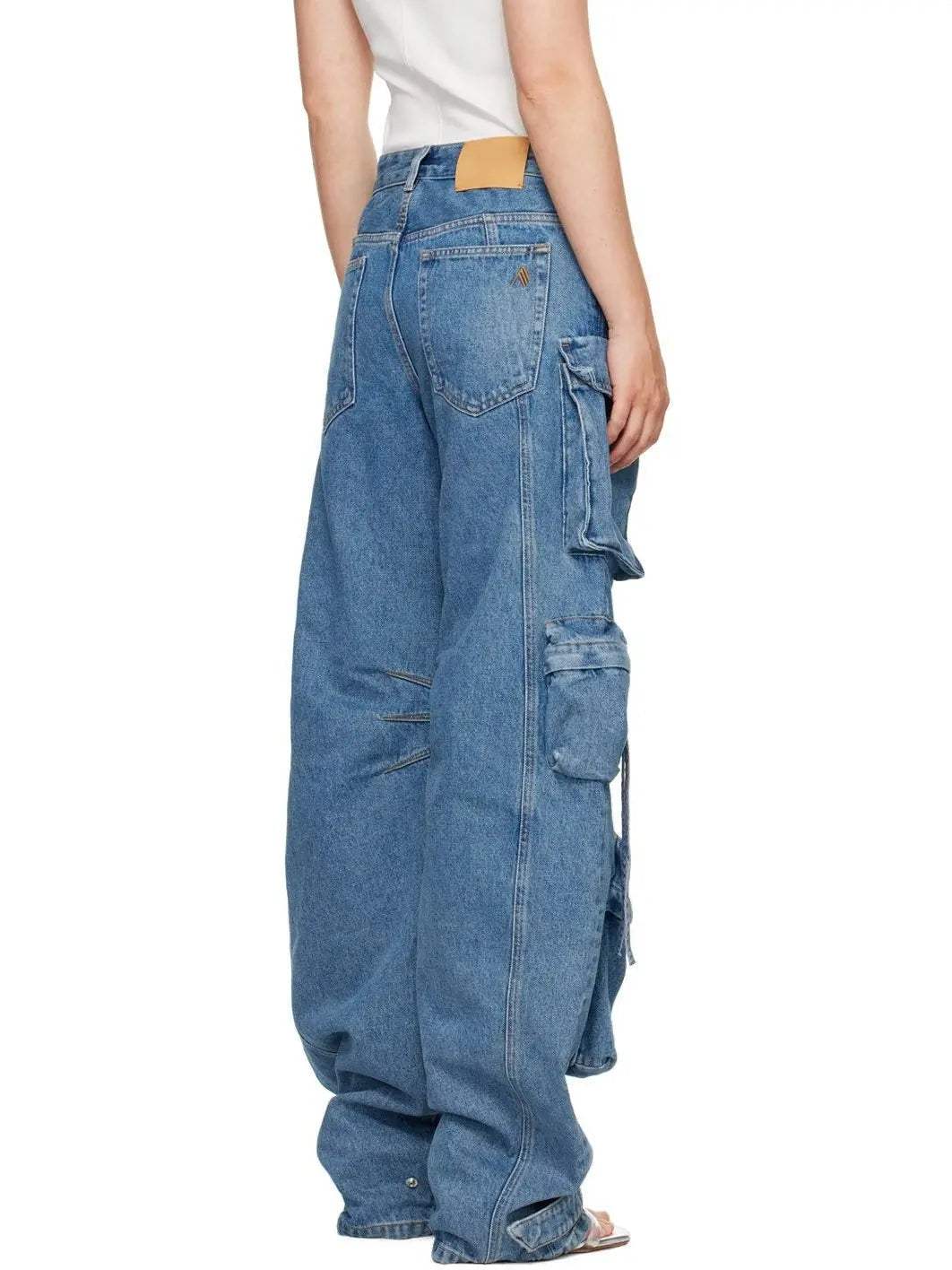 Cargo-Pocket Low-Rise Wide-Leg Jeans - Jeans & Pants