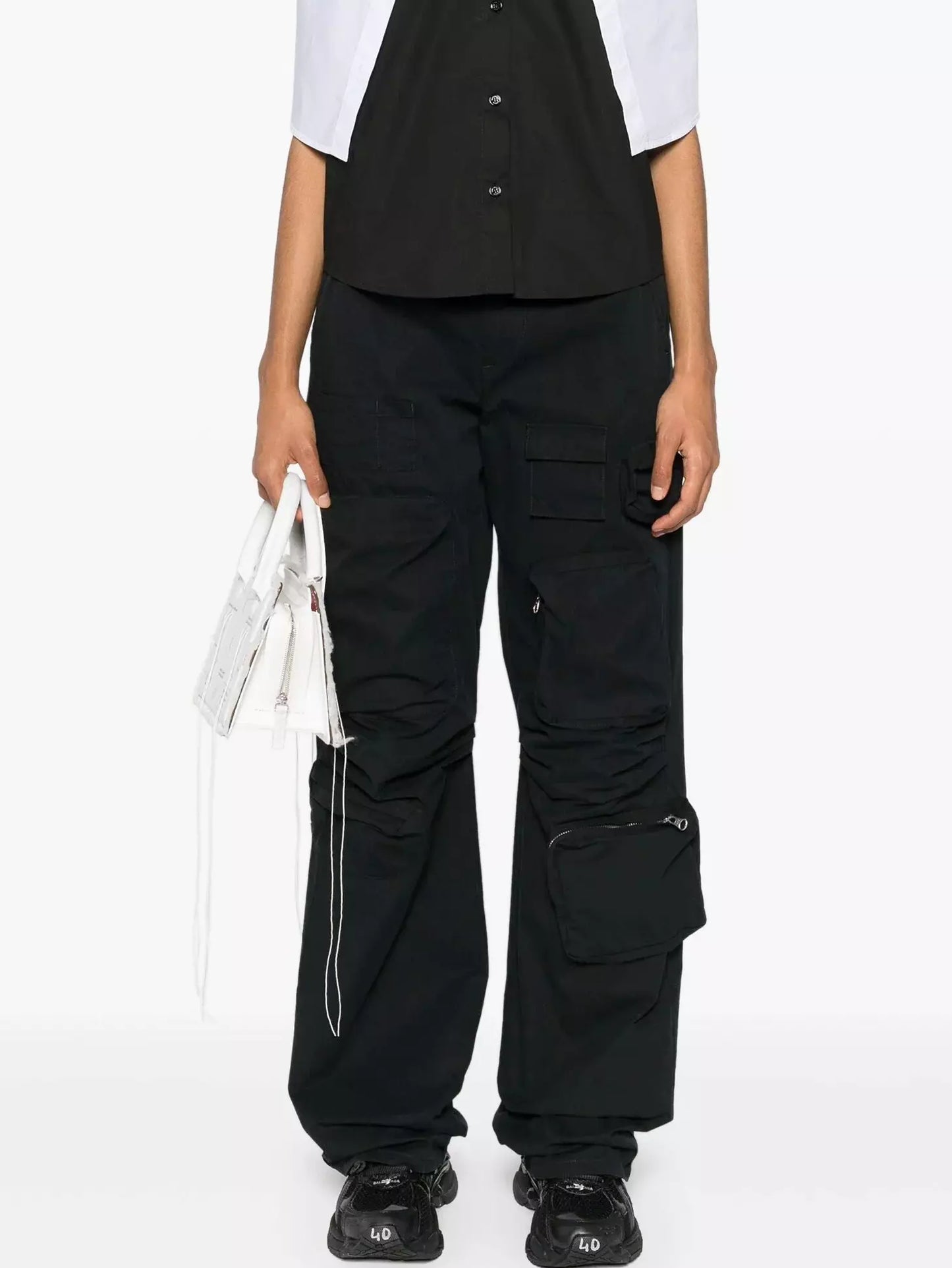 Cargo Pocket Utility Pants in Black - Jeans & Pants