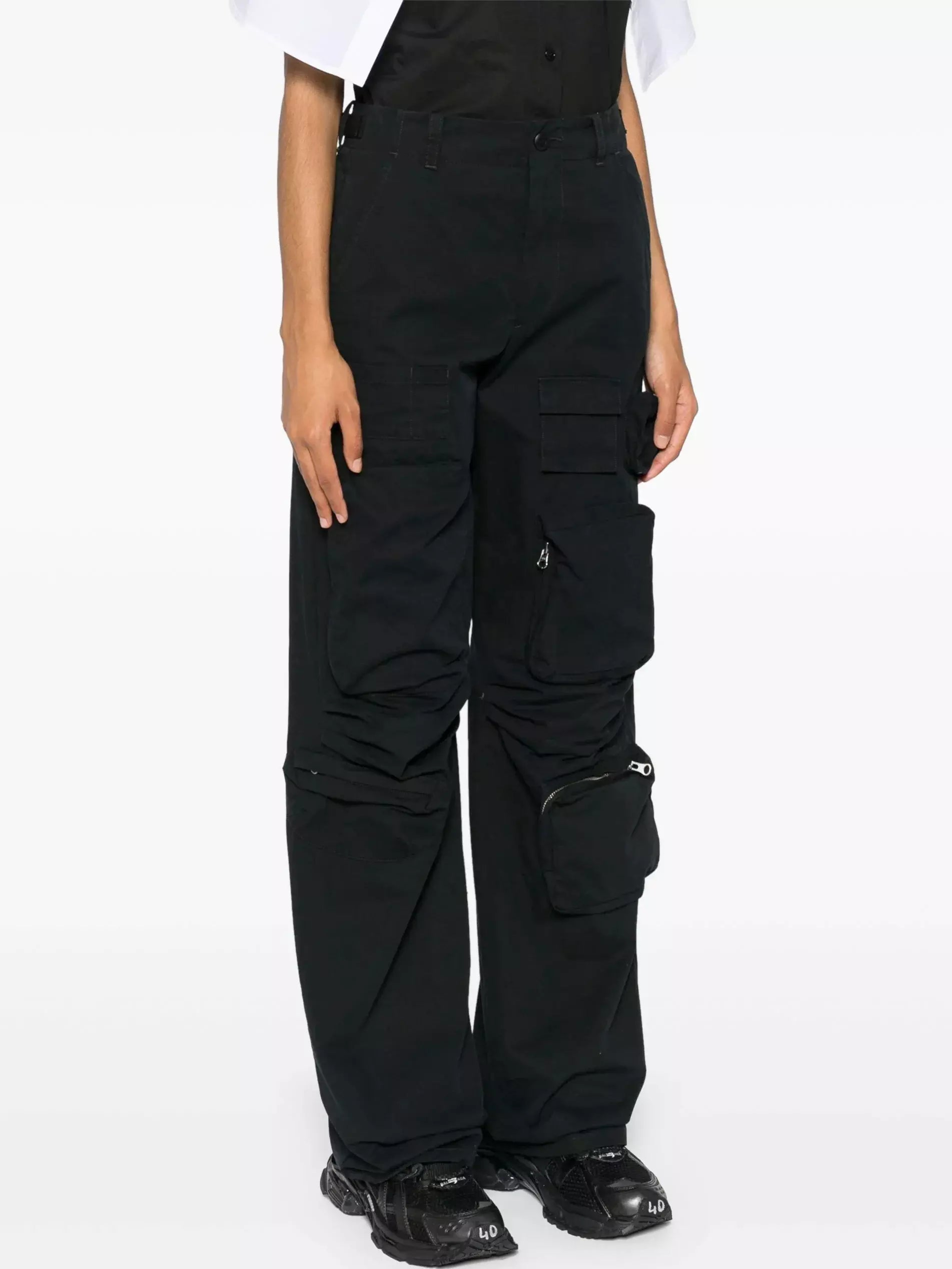 Cargo Pocket Utility Pants in Black - Jeans & Pants