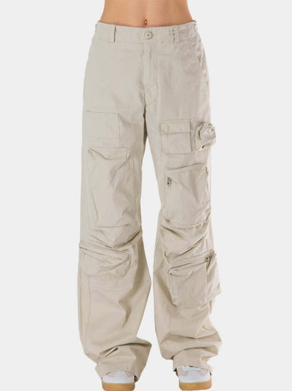 Cargo Pocket Utility Pants in Off-White - Jeans & Pants