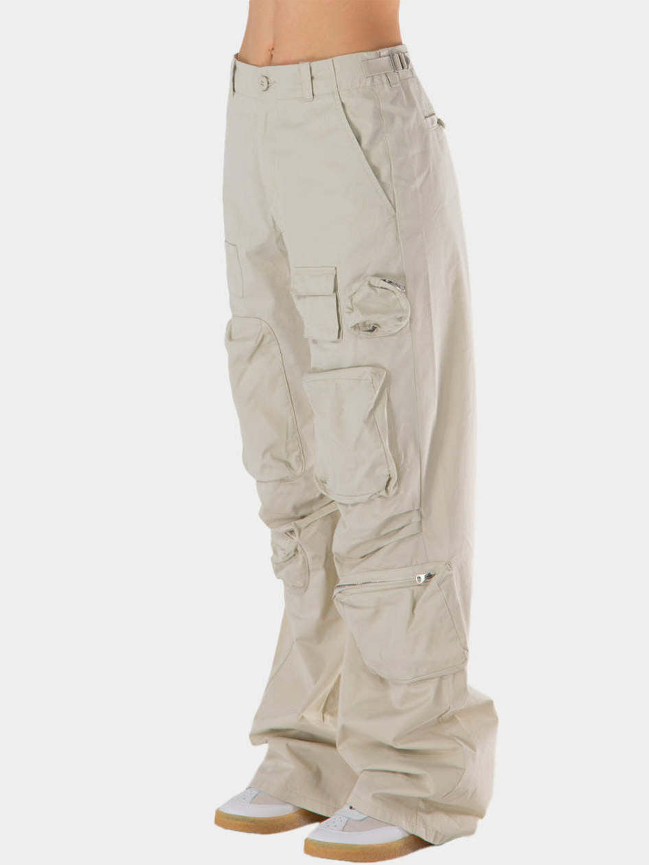 Cargo Pocket Utility Pants in Off-White - Jeans & Pants