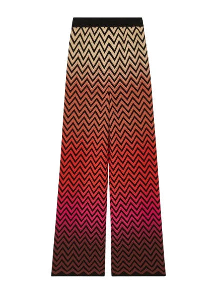 Chevron Knit Cropped Tank and Pant Set in Multicolor - Suits & Sets