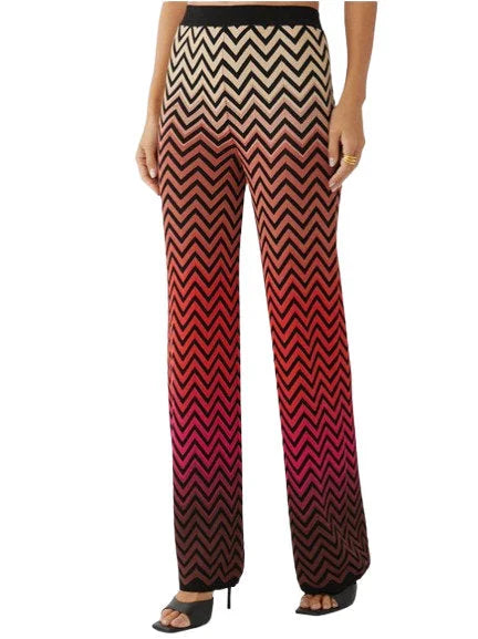 Chevron Knit Cropped Tank and Pant Set in Multicolor - Suits & Sets