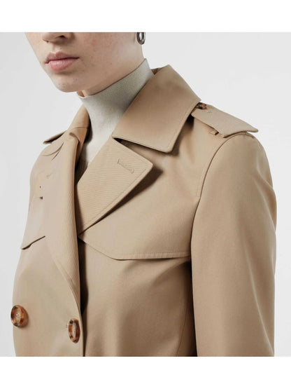 Cotton Gabadine Trench Coat Beige